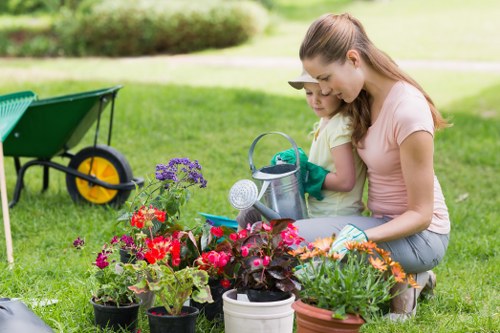 Image showing professional handling of a garden service concern